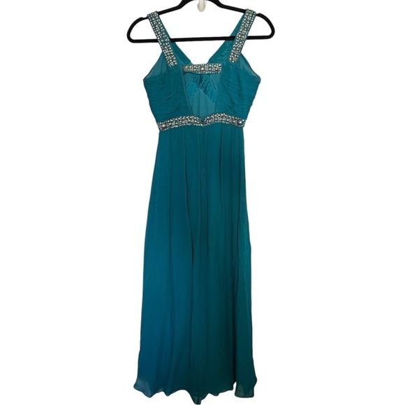 Nina Austin Studded Shirred Dress - Picture 3 of 7